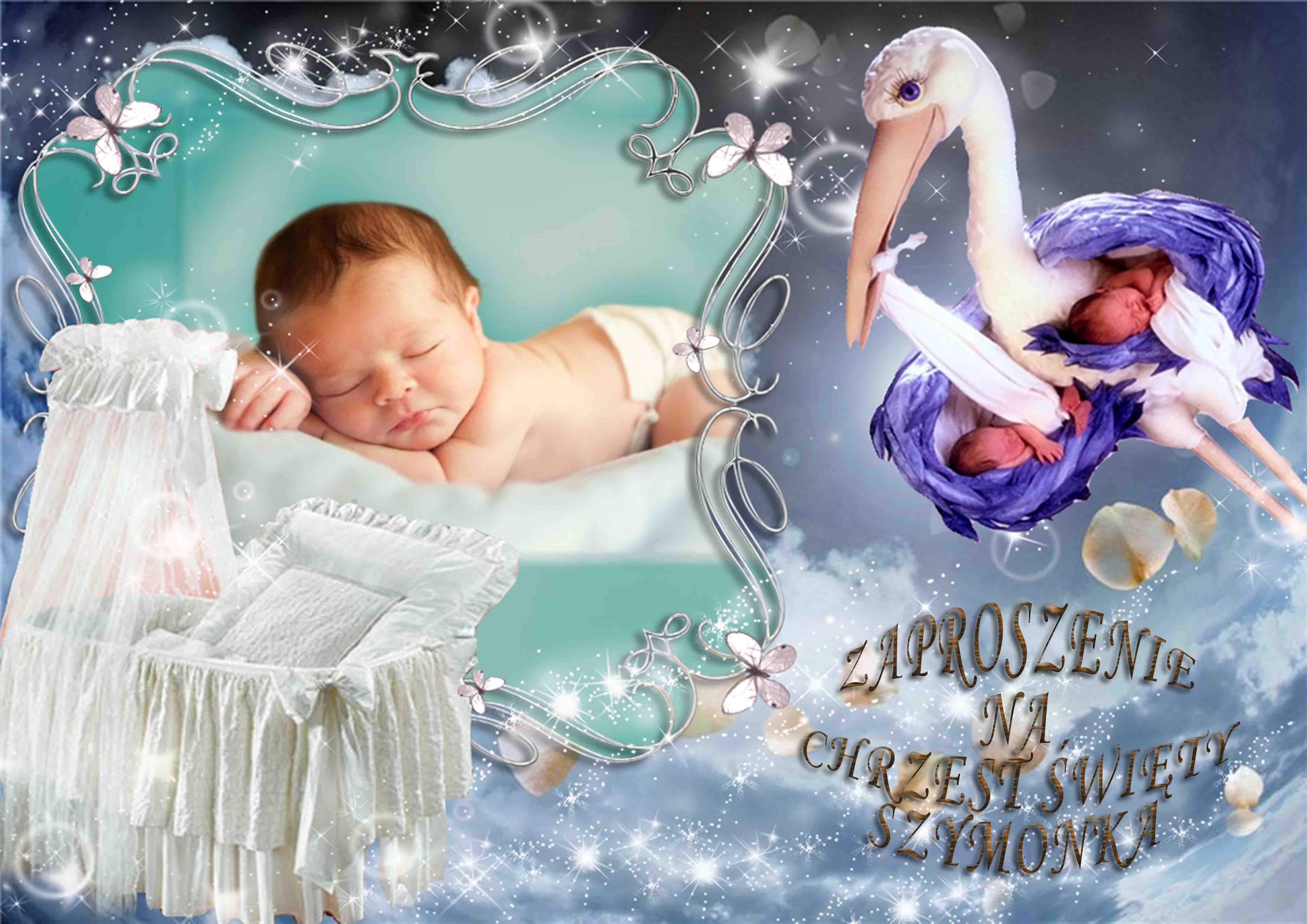 Zaproszenia na chrzest ze zdjęciem 10x15 0