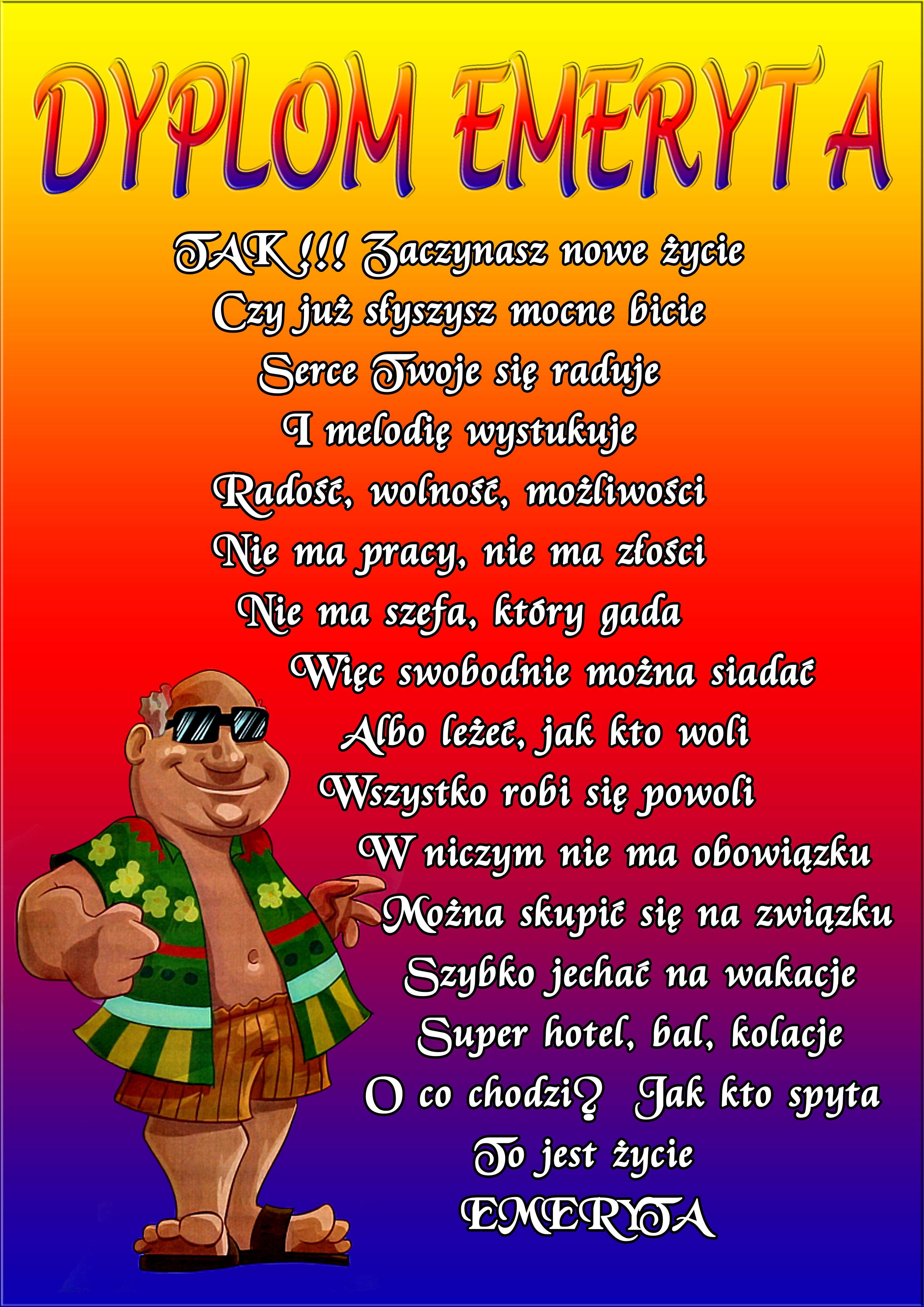 Dyplom dla emeryta / emerytki 3