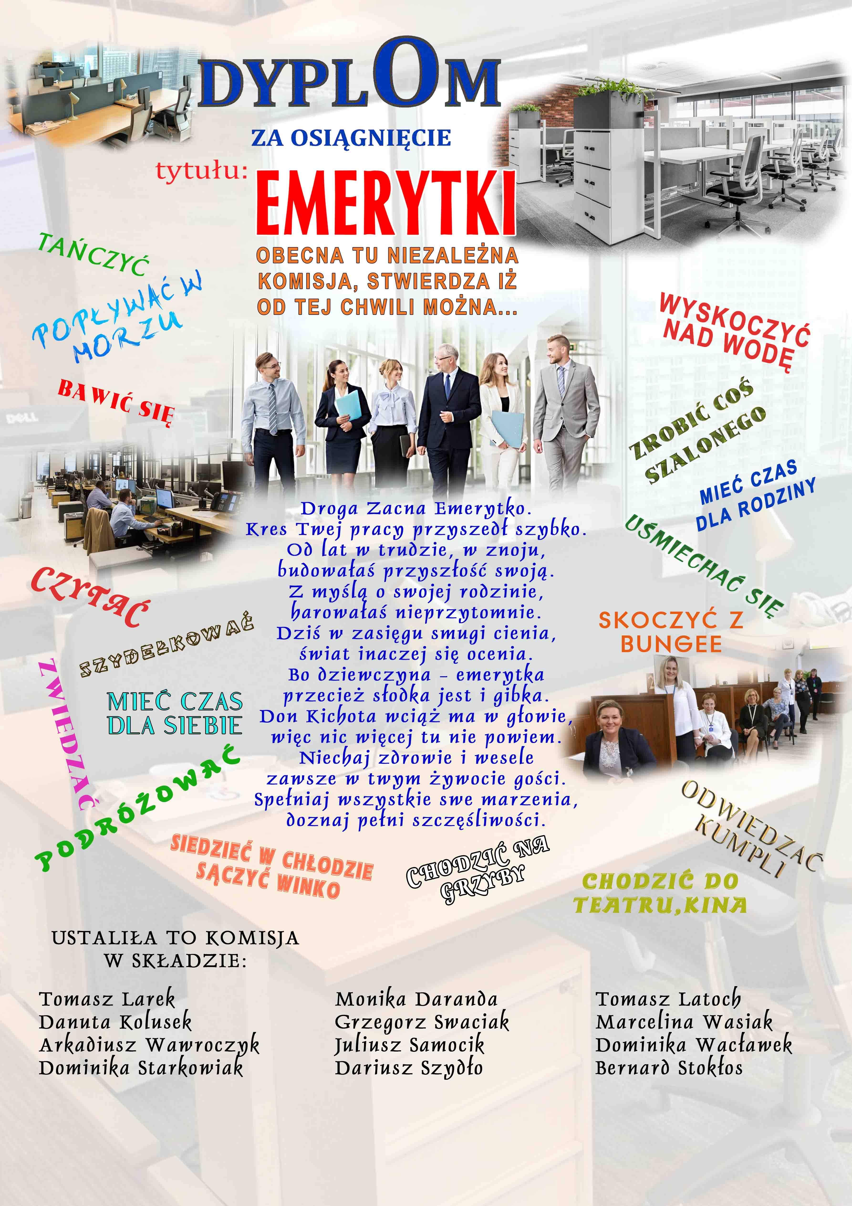 Dyplom dla emeryta / emerytki 4