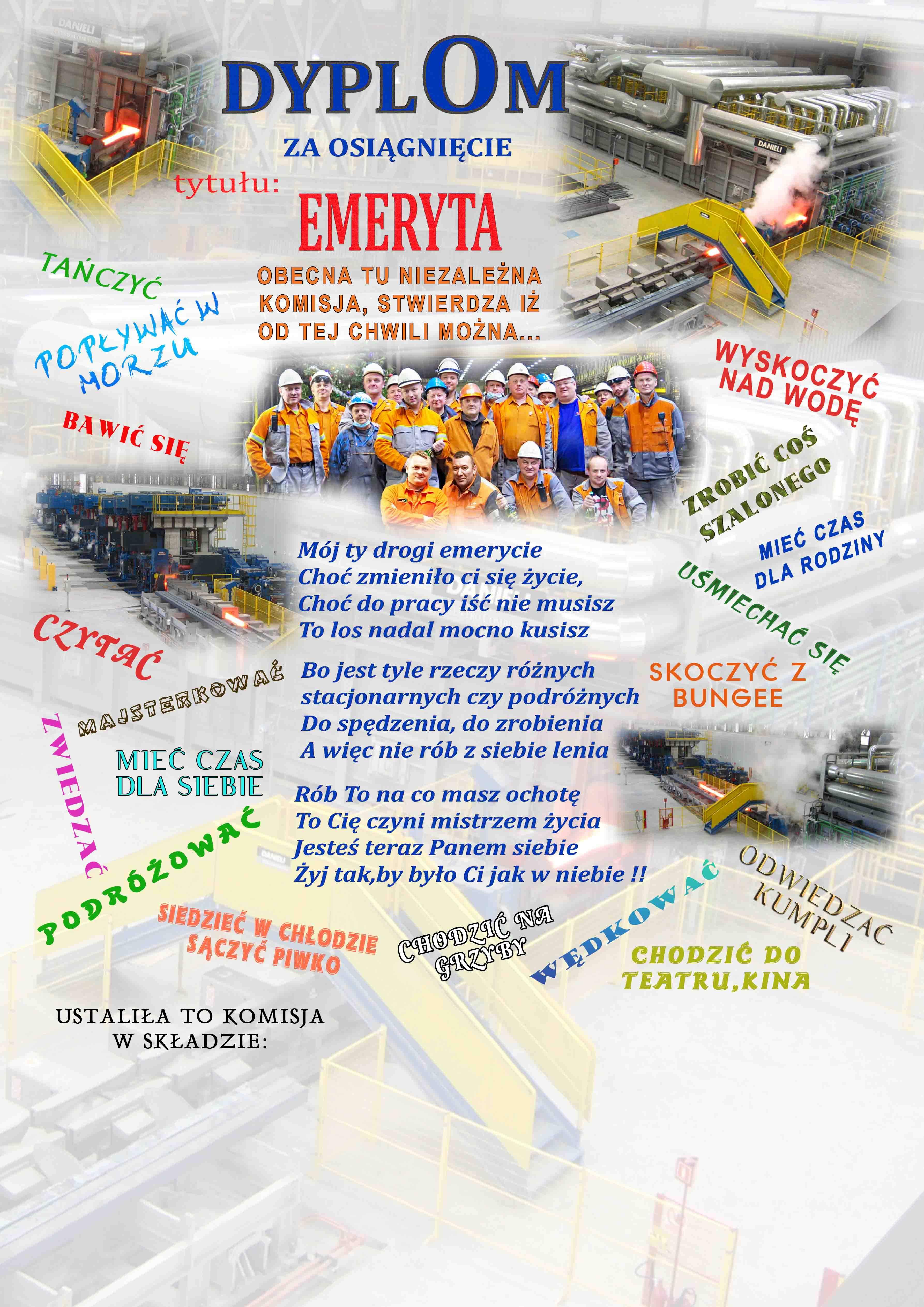 Dyplom dla emeryta / emerytki 5