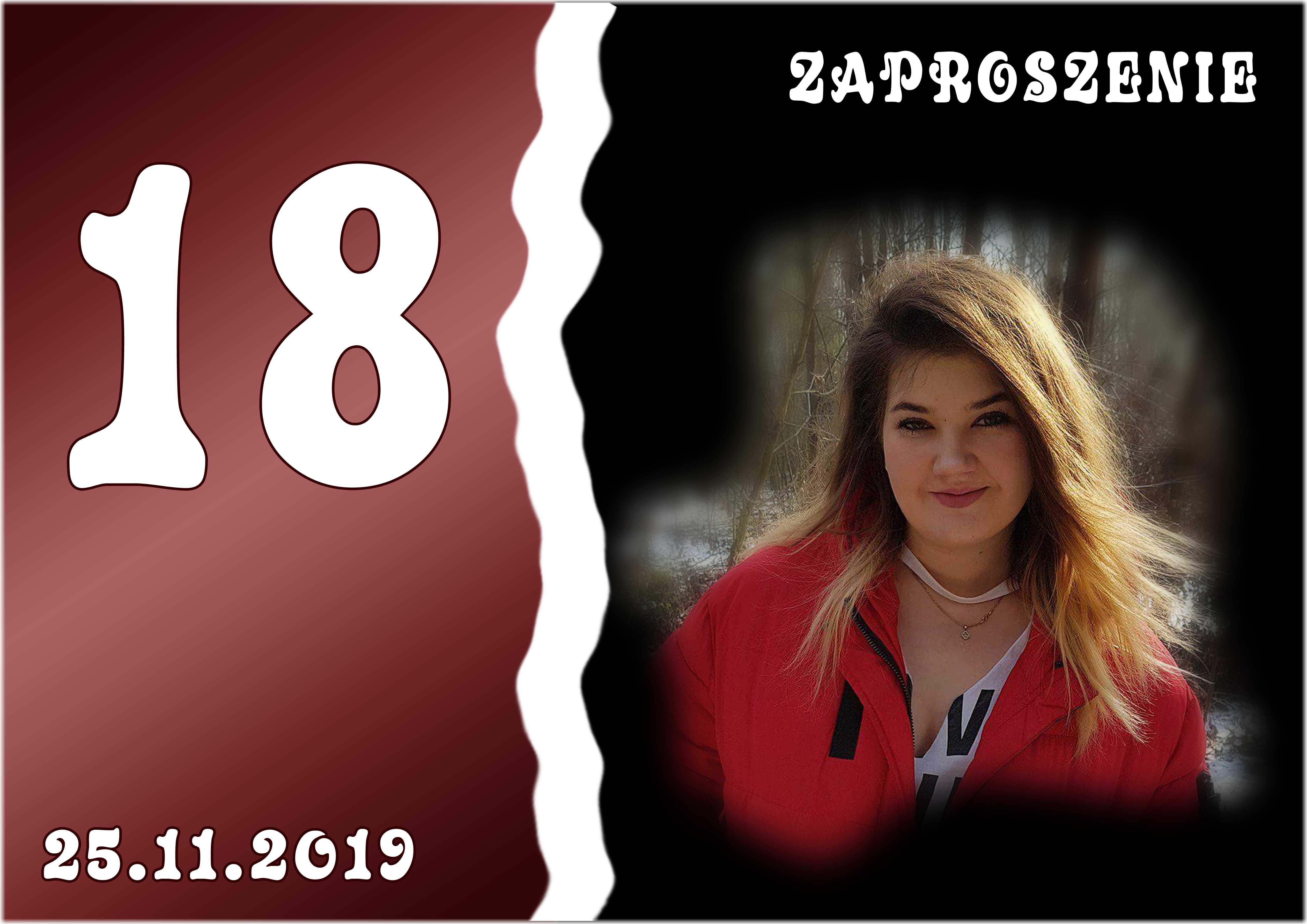 Zaproszenia na osiemnastkę ze zdjęciem i bez 10x15 3