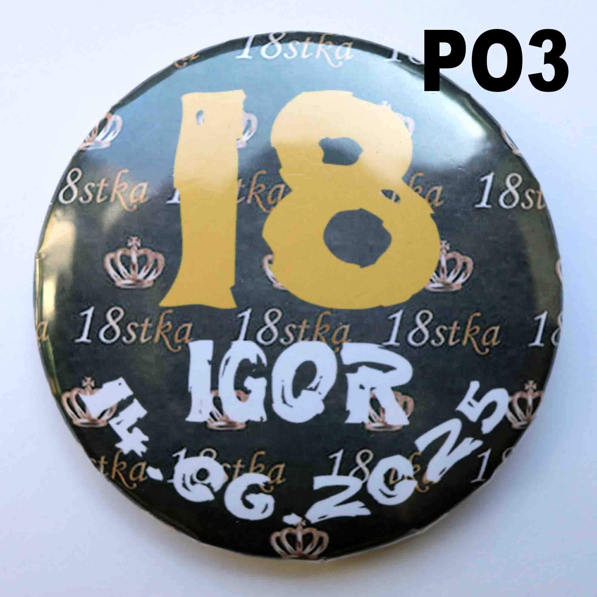 Przypinka na osiemnastkę 3