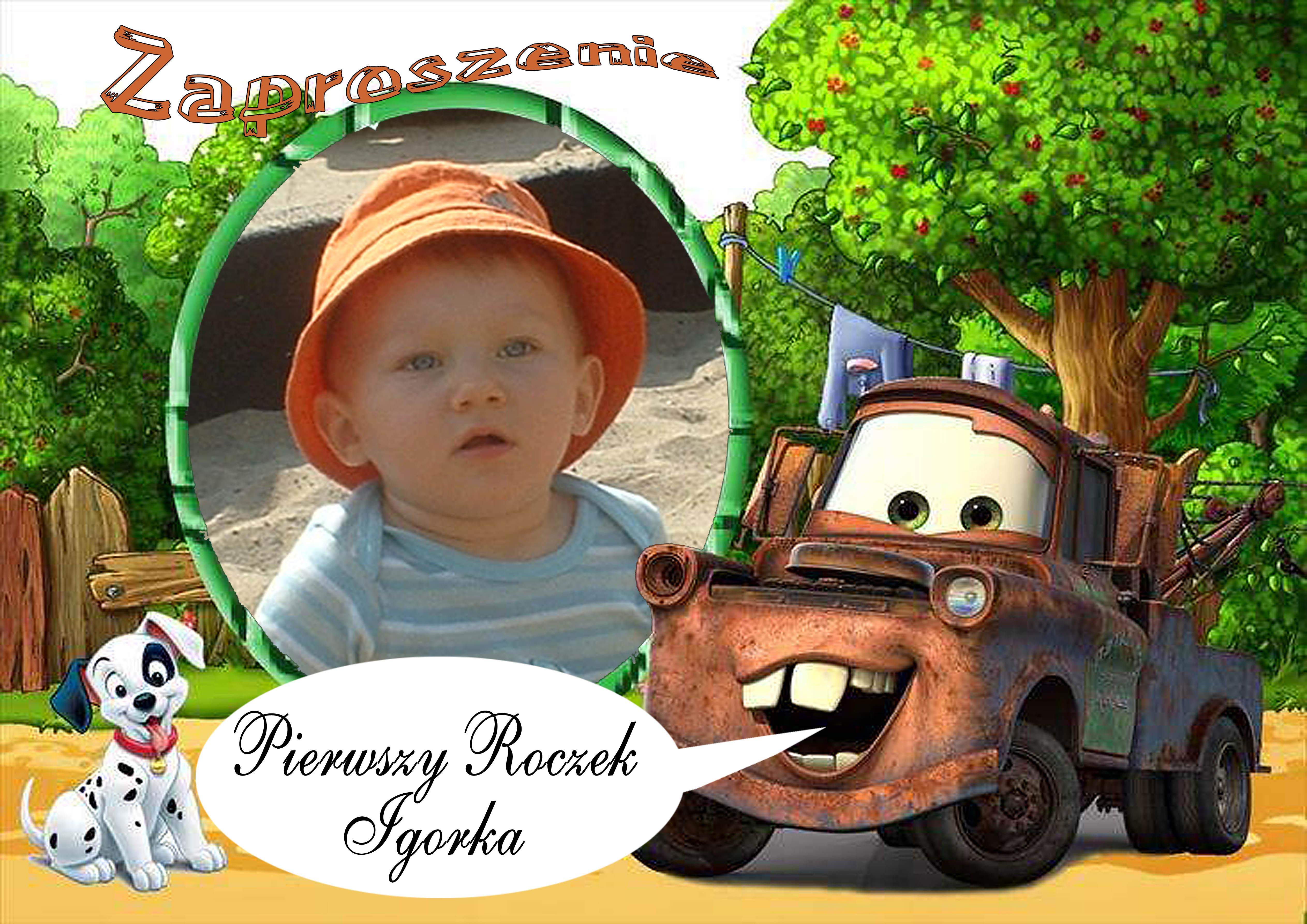 Zaproszenia na roczek ze zdjęciem 10x15 0