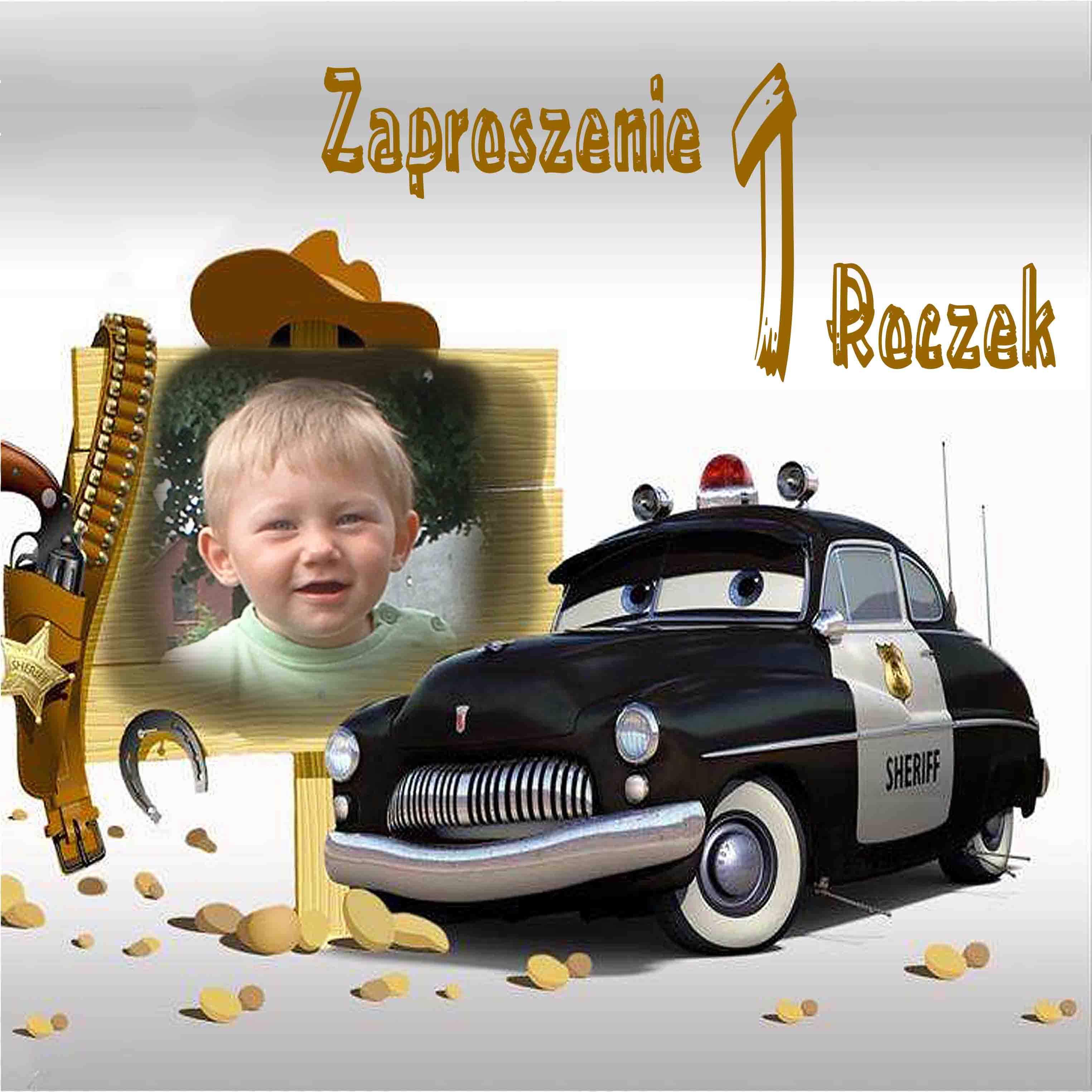 Zaproszenia na roczek ze zdjęciem 15x15 3